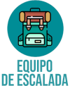 equipo de escalada